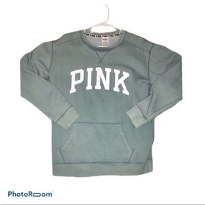 PINK Victoria's Secret Green Crewneck Sweater